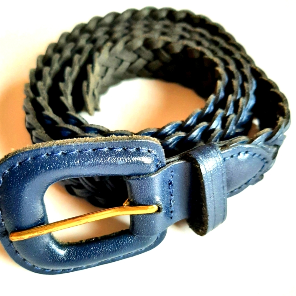 Genuine Leather Woven Belt